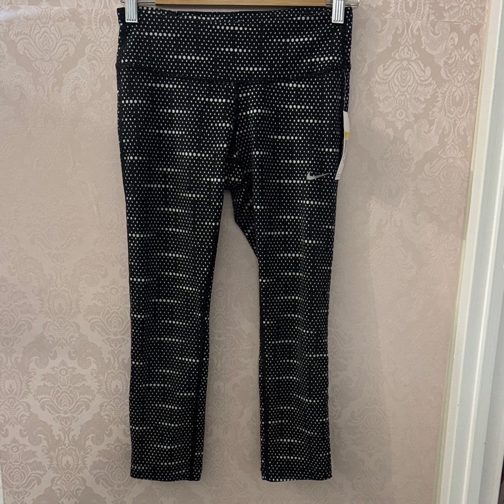 Nike Black and White Polka Dot Leggings
